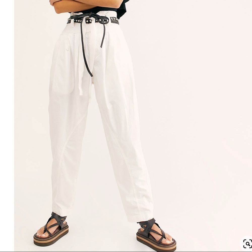 NWT FREE PEOPLE ISADORA CINCH PLEATED PANTS Z176-2